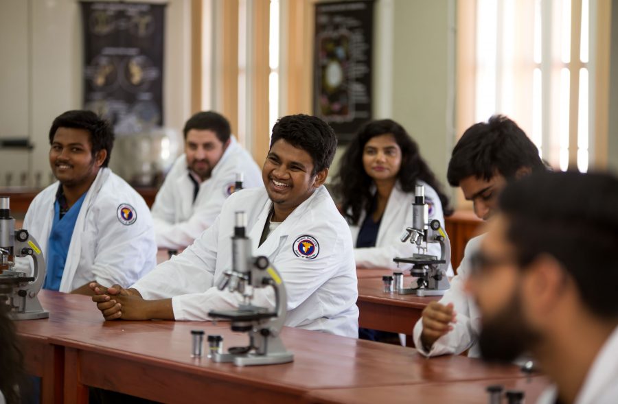 Students in a classroom