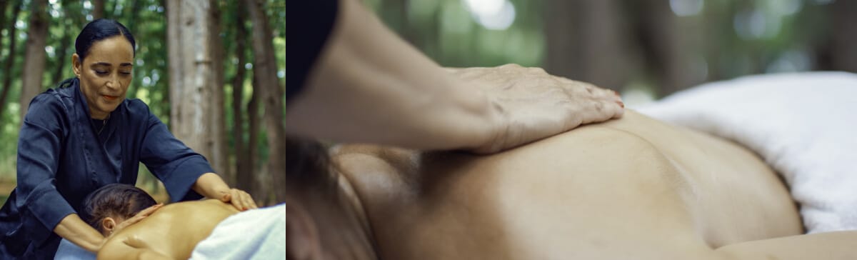 Person getting a massage