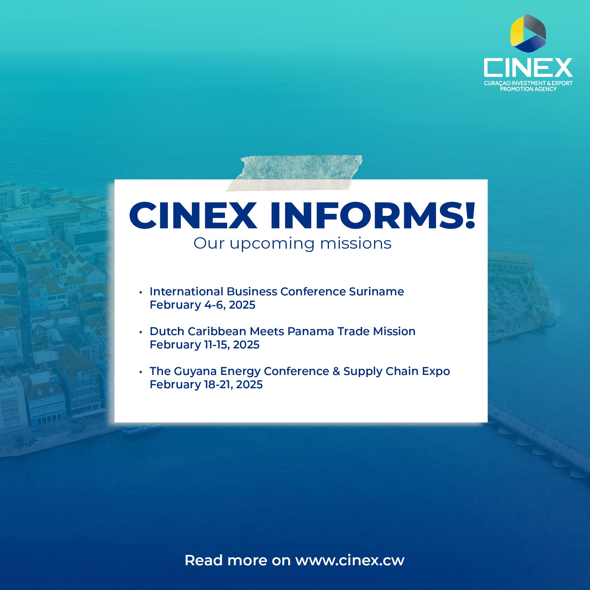 CINEX Informs: Upcoming Missions